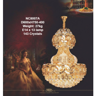 Đèn chùm pha lê K9 thân hợp kim NC8007A