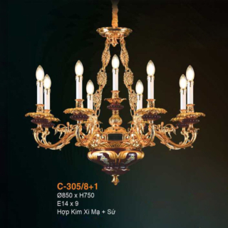 Đèn chùm cổ điển C-305/8+1
