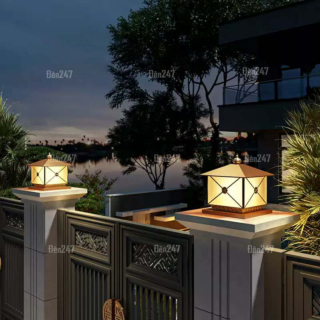 Đèn Trụ Cổng Sân Vườn Bằng Đồng Cao Cấp TD-2104