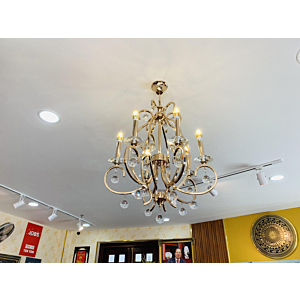 Đèn chùm hoa pha lê 6 tay DC164T6