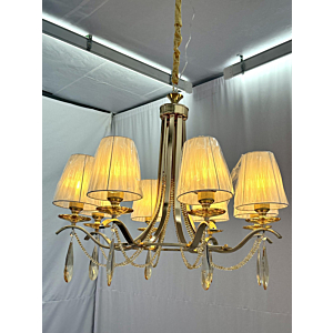 Đèn chùm phòng khách chóa vải 8 tay DC234T8