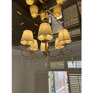 Đèn chùm mạ đồng 6 tay uốn mềm mại DC268T6