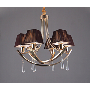 Đèn chùm phòng ngủ chóa vải vuông 6 tay DC3096T6