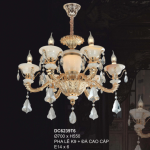 Đèn chùm bát đá 6 tay DC6239T6