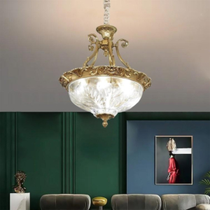 Đèn thả hợp kim pha lê K9 mạ đồng DC9049