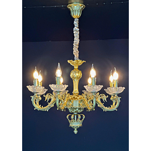 Đèn chùm hợp kim pha lê K9 với 8 tay DC9116T8