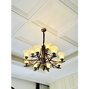 Đèn chùm phòng khách tân cổ điển 12 tay DC9209T12
