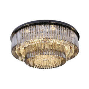 Đèn mâm ốp trần pha lê khói đường kính 60cm OTPL3510T600