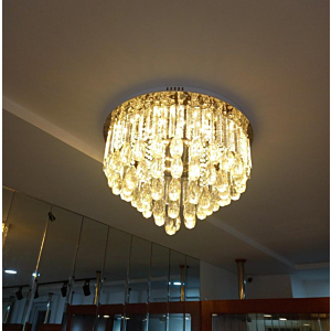 Đèn ốp trần pha lê trắng tròn đường kính 60cm OTPL40397