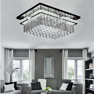 Đèn mâm ốp trần pha lê đũa hình chữ nhật dài 90cm OTPL40402CN