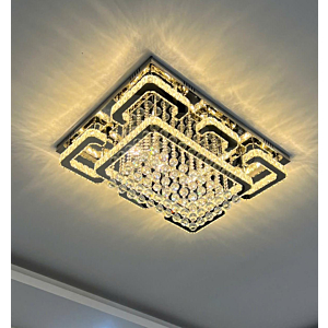 Đèn mâm pha lê hình chữ nhật Led 3 chế độ dài 90cm OTPL40404CN