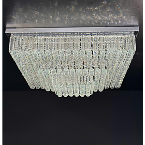 Đèn mâm ốp trần pha lê vuông 1m OTPL40406V1000