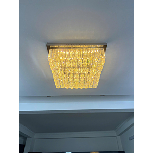 Đèn mâm ốp trần pha lê vuông 60cm OTPL40406V600