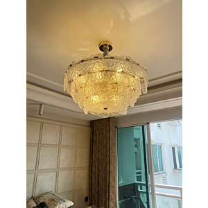 Đèn thả pha lê hình tấm băng tan đường kính 80cm TPL009T800