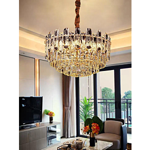 Đèn thả đường kính 60cm thanh pha lê lớn TPL017T600