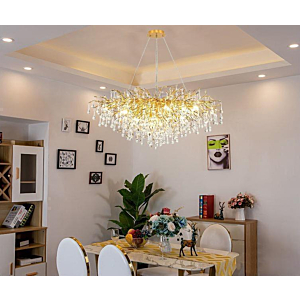 Đèn thả trang trí pha lê cành vàng đường kính 1m TPL05T1000