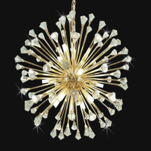 Đèn thả cầu pha lê Inox vàng đường kính 62cm TPL101VANG