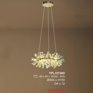 Đèn thả cầu pha lê băng tuyết đường kính 40cm TPL10T400