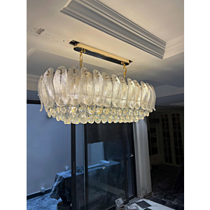 Đèn thả pha lê lá dài 90cm TPL368N900