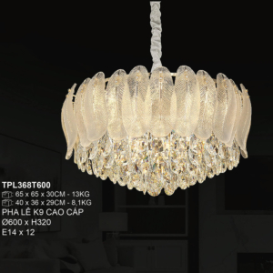 Đèn thả pha lê lá đường kính 60cm TPL368T600