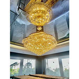 Đèn thả pha lê lượn sóng đường kính 80cm TPL691T800