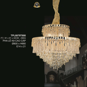 Đèn thả pha lê đường kính 80cm TPL8879T800