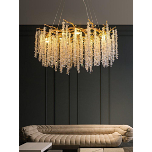 Đèn thả trang trí pha lê chuỗi đường kính 80cm TPL912T800