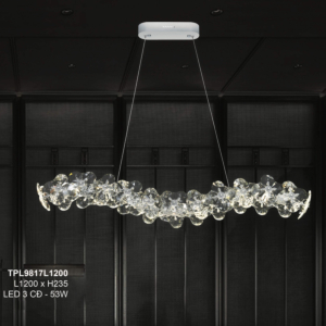 Đèn thả dài pha lê hình hoa mai TPL9817L1200