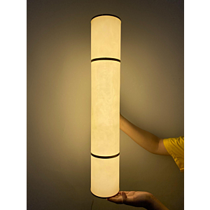 Đèn gắn tường trụ tròn đồng đá xuyên sáng cao cấp VD8007