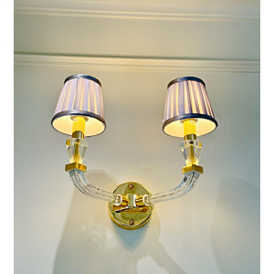 Đèn tường pha lê chóa vải 2 tay VDC8898T2