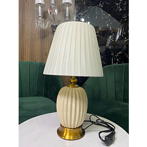 Đèn Bàn Gốm Sứ Trắng Sang Trọng DB70T