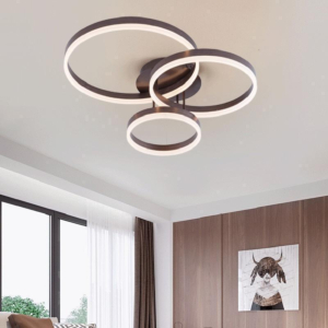 Đèn ốp trần 3 hình tròn màu nâu dài 73cm OT1099T3-NAU