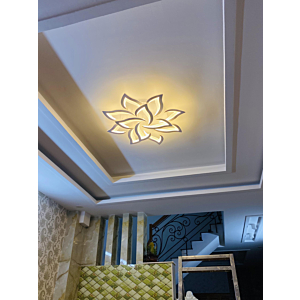 Đèn mâm ốp trần hiện đại hình cánh sen 12 cánh đường kính 98cm OT36T12