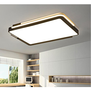 Đèn ốp trần hình chữ nhật màu đen dài 1.1m OT75CNDEN