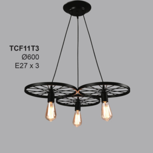 Đèn thả Decor 3 bánh xe đường kính 60cm TCF11T3