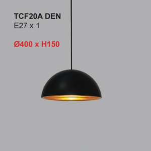 Đèn thả trang trí hiện đại đường kính 40cm màu Đen TCF20A-Den-T400
