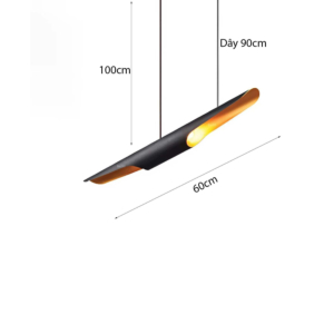 Đèn thả sáo trúc màu Vàng đen TCF24