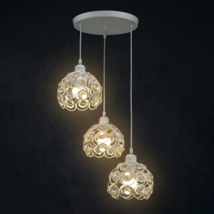 Đèn thả Decor 3 bóng màu Trắng đế Tròn TCF33Т3-DeTron