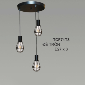 Đèn thả kim loại 3 bóng TCF71T3-DeTron