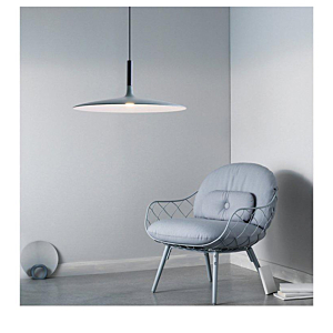 Đèn thả trần đĩa bay đường kính 25cm màu Đen TCF84-T250-Xam