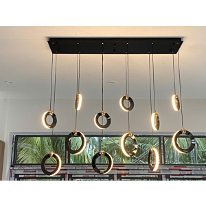 Đèn mâm ốp trần vòng tròn Led hình chữ nhật THD0881N12