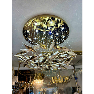 Đèn mâm pha lê ốp trần đường kính 1m THD119