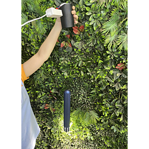 Đèn thả điều chỉnh chiều dài sau khi lắp đặt màu Xám THD26Xam