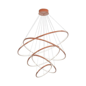 Đèn thả Led 5 vòng màu đồng hồng cao cấp THD6289T5