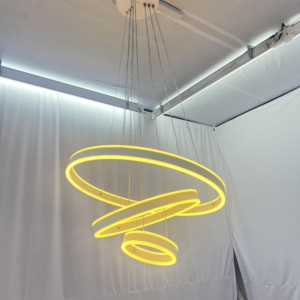 Đèn thả 3 vòng tròn sáng 2 đầu Led 3 chế độ đường kính 60cm THD7030T3TRANG