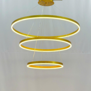 Đèn thả 3 vòng tròn Led 3 chế độ màu đường kính 80cm THD7051T3VANG