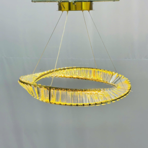 Đèn thả pha lê Led 1 vòng tròn xoắn THD7052