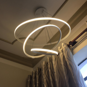 Đèn thả Led 3 vòng tròn màu trắng đường kính 70cm THD7087TRANG