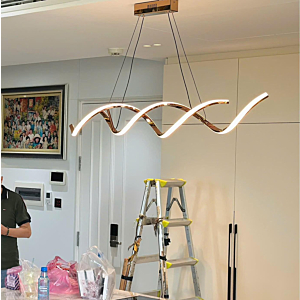 Đèn thả Led xoắn hiện đại dài 1.2m THD9122T1200