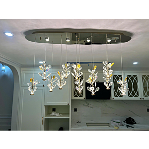 Đèn mâm ốp trần pha lê bàn dài 1.2m TPL039N12